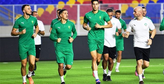 المنتخب الوطني المغربي يجري حصة تدريبية على أرضية الشهداء بكينشاسا 640x330 - المنتخب المغربي ينهي استعداداته لمواجهة الرأس الأخضر